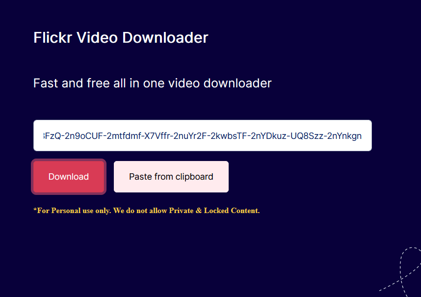 Flickr video downloader